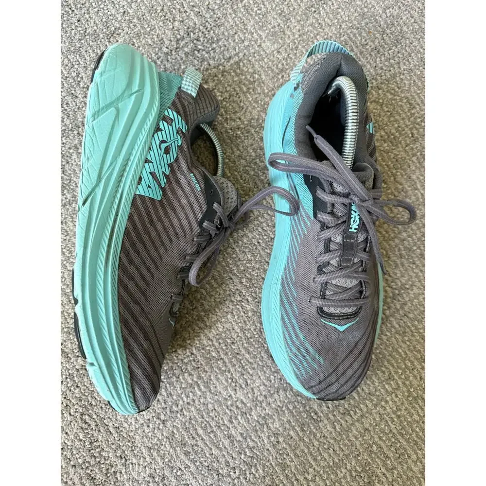 Hoka one one blue gray running sneaker